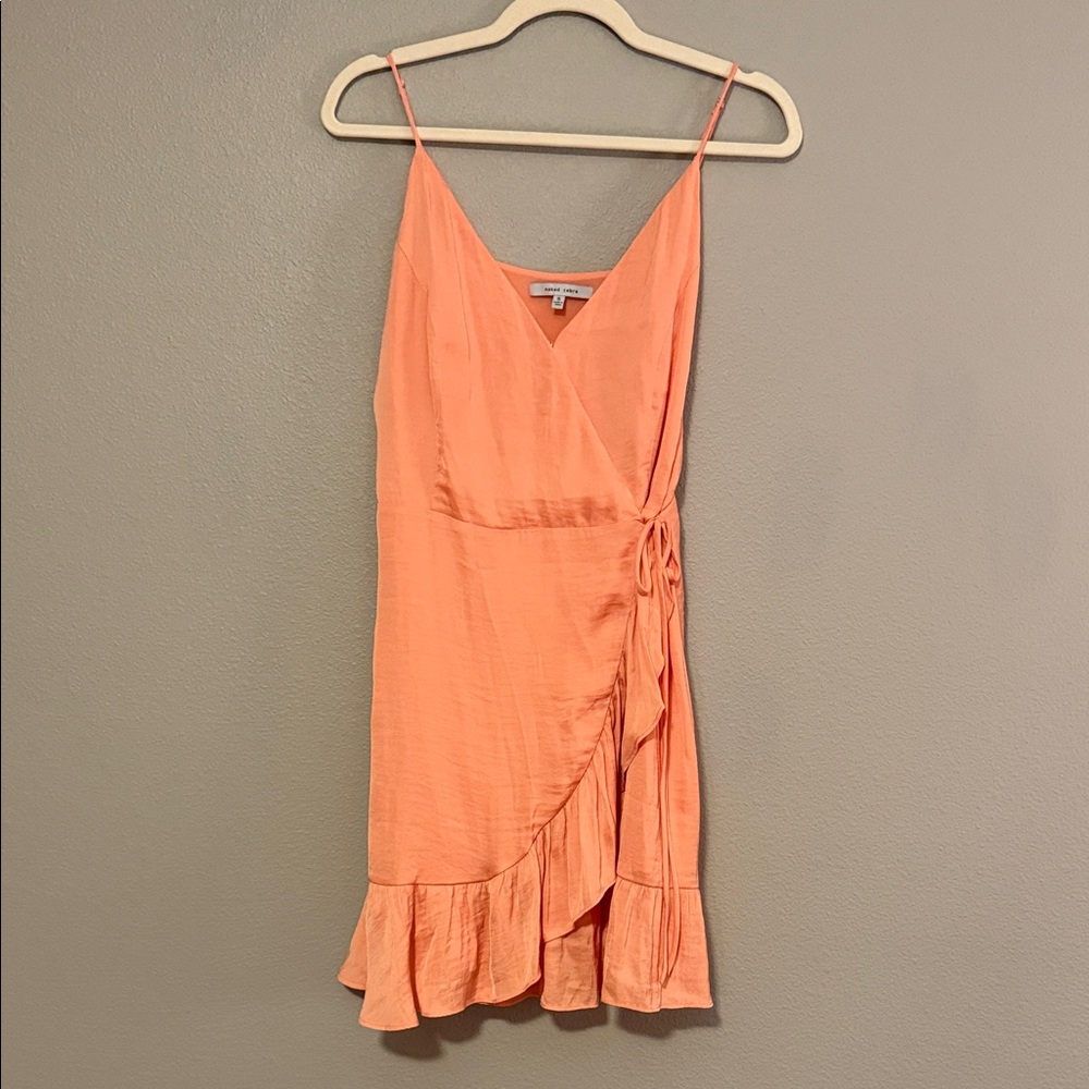 Peach Wrap Dress